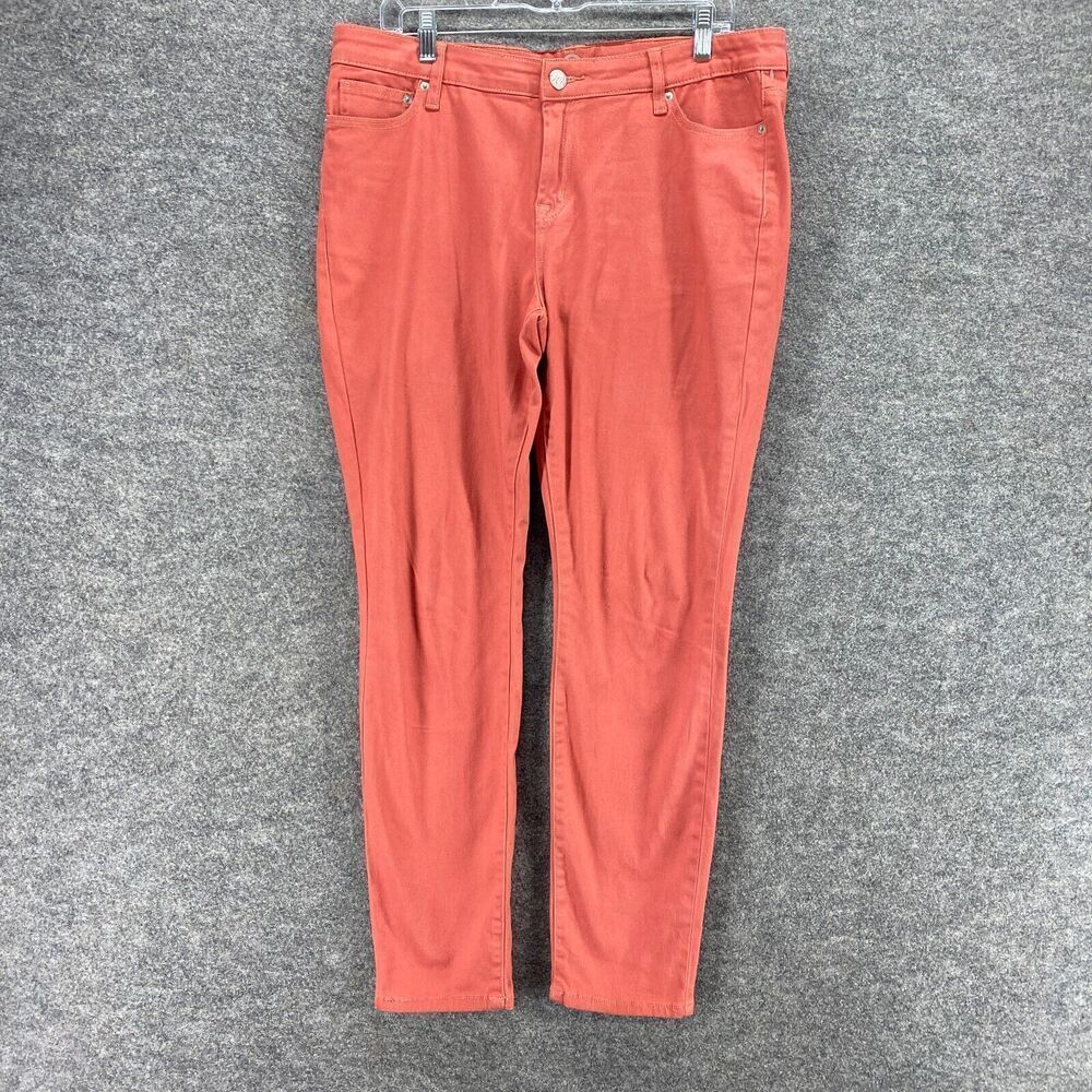 Unbranded Jeans Women 12 Pink Denim Medium Wash Mid Rise Skinny Signature Fit